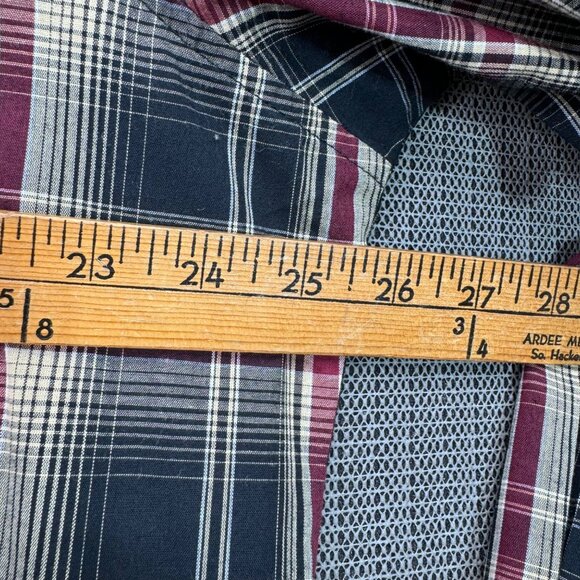 Wrangler Mens Western Fashion Snap Shirt XL Plaid 55% Cotton 45% Polyester - Picture 6 of 7